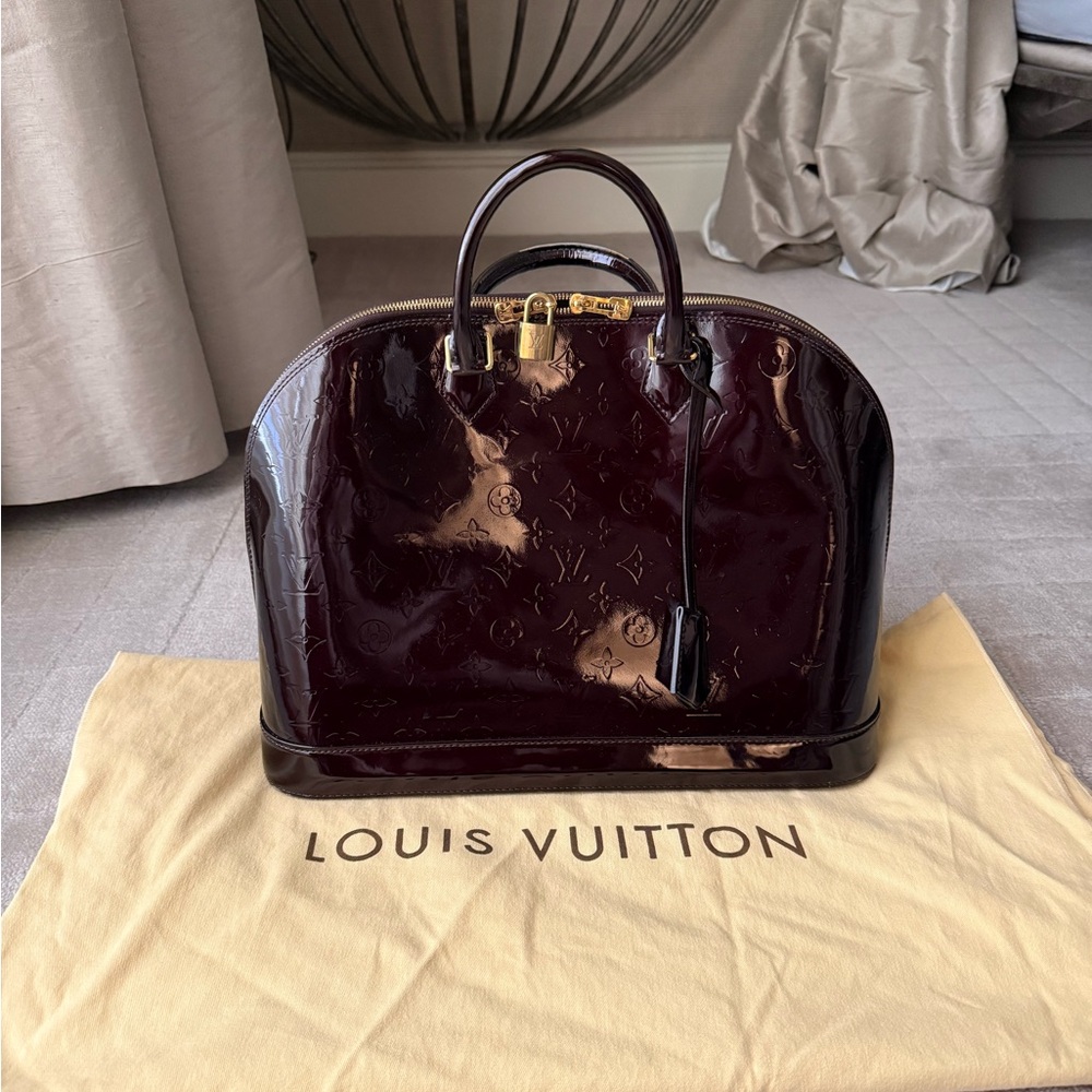 Louis Vuitton Alma PM Amarante Vernis Patent Leather Bag